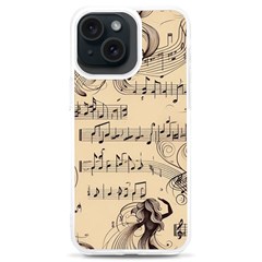 Musical Swirls Ladies Iphone 15 Plus Tpu Uv Print Case