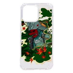 Armor Japan Maple Leaves Samurai Mask Cut Iphone 14 Pro Max Tpu Uv Print Case