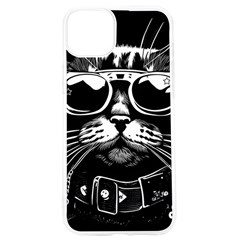 Schwarz Katze Punk Iphone 15 Pro Tpu Uv Print Case