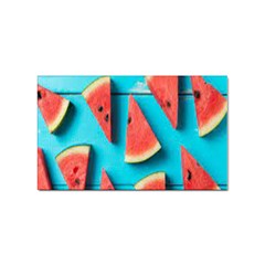 Watermelon Blue Background Sticker Rectangular (10 Pack)