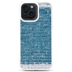 White And Blue Brick Wall iPhone 15 Plus TPU UV Print Case Front