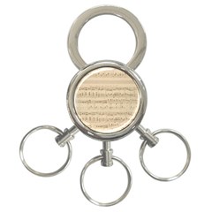 Vintage Beige Music Notes 3-ring Key Chain by Loisa77