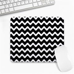 Wave-black White Large Mousepad by kyorashop23