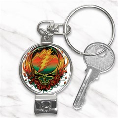 Grateful Steal Your Face Deadhead Hippie Logo Symbol Nail Clippers Key Chain by Loisa77