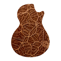 Mental Human Experience Mindset Guitar Shape Wood Guitar Pick Holder Case And Picks Set