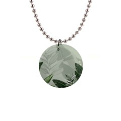 Banana Leaf Plant Pattern 1  Button Necklace