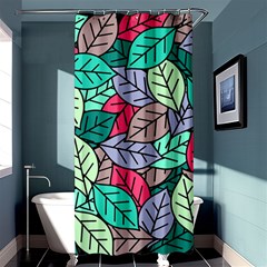 Pattern Leaves Background Nature Shower Curtain 36  X 72  (stall)  by Proyonanggan