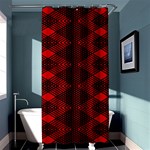 pattern rot schwarz Shower Curtain 36  x 72  (Stall)  Curtain(36 X72 )