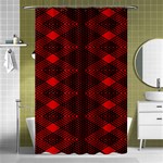 pattern rot schwarz Shower Curtain 48  x 72  (Small)  Curtain(48  X 72 )