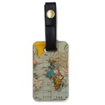 Vintage World Map Luggage Tag (one side) Front