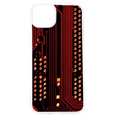 Red Circuit Board Texture Red Circuit Digital Texture Circuit Board Red Technology Iphone 15 Pro Tpu Uv Print Case