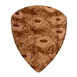 Peacock Feathers Details Guitar Shape Wood Guitar Pick Holder Case And Picks Set Pick