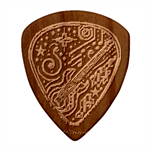 Guitar Pic Guitar Shape Wood Guitar Pick Holder Case And Picks Set Pick