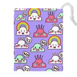 Cloud Seamless Pattern Drawstring Pouch (4XL) Front