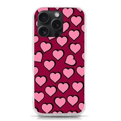 Pattern Pink Abstract Heart Iphone 15 Pro Tpu Uv Print Case