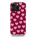 Pattern Pink Abstract Heart iPhone 15 Pro TPU UV Print Case Front