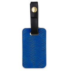 Blue Wave Abstract Texture Seamless Luggage Tag (one Side) by Loisa77