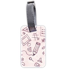 Background Pattern Doodle Wallpaper Luggage Tag (two Sides) by Loisa77