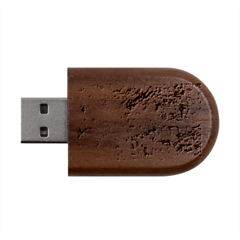 Abstract Candies Wood Oval Usb Flash Drive