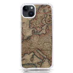 Old Vintage Classic Map Of Europe Iphone 14 Plus Tpu Uv Print Case