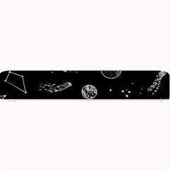 Black Space Drawing Art Planet Drawing Stars Black Space Galaxy Outer Space Small Bar Mat by Perong