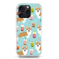 Corgi Boba Tea Bubble Tea Kawaii Food Welsh Corgis Dog Pattern Iphone 15 Pro Tpu Uv Print Case