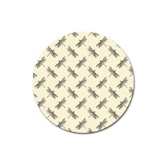 Dragonfy Insect Pattern Magnet 3  (round) by Maspions