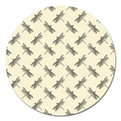 Dragonfy Insect Pattern Magnet 5  (round) by Maspions