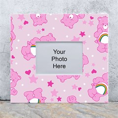 Cheer Bear Pink, Care, Care Bears, Cartoon White Wall Photo Frame 5  X 7  by kyorashop23