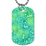 Retro Flower Pattern Design Batik Dog Tag (Two Sides) Front