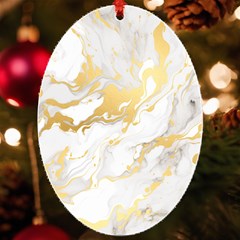 Marble Pattern Uv Print Acrylic Ornament Oval by Posterlux