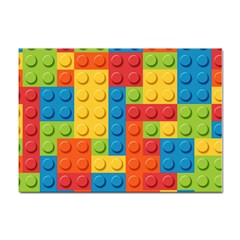 Lego Bricks, Colorful Dots Background Sticker A4 (100 Pack) by kyorashop23