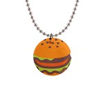 Hamburger 1  Button Necklace Front