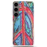 Artistic Psychedelic Hippie Peace Sign Trippy Samsung Galaxy S24 Ultra 6.9 Inch TPU UV Case Front