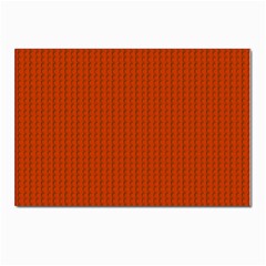 Orange Lego Texture Macro, Orange Dots Background Postcard 4 x 6  (pkg Of 10) by kyorashop23