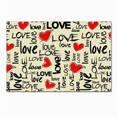 Love Abstract Background Love Textures Postcards 5  X 7  (pkg Of 10) by kyorashop23