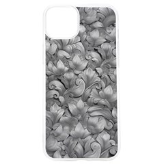 Silver Blossom Elegance Print (ai+human) Iphone 15 Pro Tpu Uv Print Case