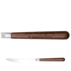 Always Was Always Will Be Aboriginal Land On Stainless Steel Knife With Wooden Handle