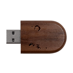 Betty Page Bdsm Wood Oval Usb Flash Drive