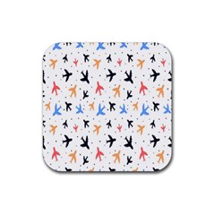 Cute Airplanes Planes Rubber Coaster (square) by ConteMonfrey