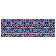 Colorful Sugar Skull Cat Pattern Banner And Sign 9  X 3  by ExtraAwesomeSauce