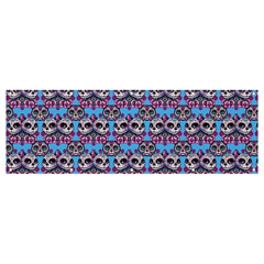 Colorful Sugar Skull Cat Pattern Banner And Sign 12  X 4  by ExtraAwesomeSauce