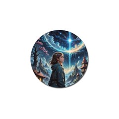 Enchanting Fantasy Night Sky Scene Golf Ball Marker (4 Pack) by ExtraAwesomeSauce