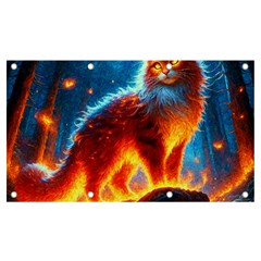 Enchanted Fire Feline Banner And Sign 7  X 4  by ExtraAwesomeSauce