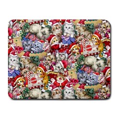 Pattern Kitten Christmas Small Mousepad by Bedest