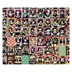 Spanish Gothic Girls Pattern Two Sides Premium Plush Fleece Blanket (kids Size) by violetheavensky