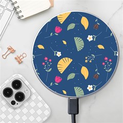 Cute Korean Pattern Wireless Fast Charger(white) by designsbymallika