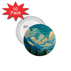 Mountains Rural Countryside Sky 1 75  Buttons (10 Pack) by Salmanaz77