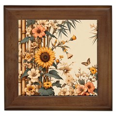 Sunflower Flowers Nature Trees Framed Tile by Salmanaz77