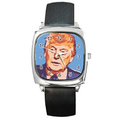 Orange Donald Trump Square Metal Watch by vintagetrump